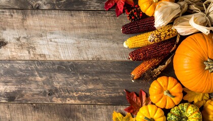 Autumn harvest corn display
