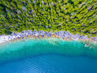 Tobermory, aerial view, Ontario, Canada