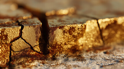 Gold Texture Macro: Shiny Abstract Metallic Background with Natural Minerality and Fine Art Reflections