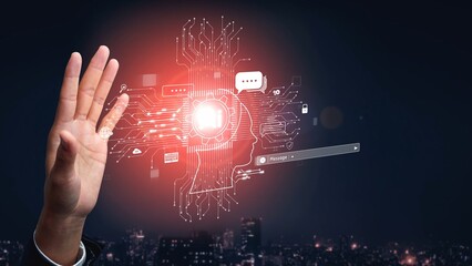 AI Assistant Brain Processor with LLM Technology, Big Data, Machine Learning, Generative AI for Business Support, Future Agentic AI Technology and Artificial Intelligence Prompt Engineering. Muxer