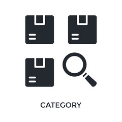 Obraz premium Category Icon Glyph Style. Vector Illustration For Graphic Design