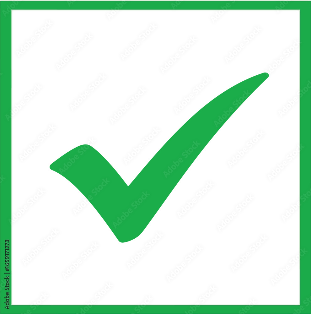 Aufkleber vector vector art of green checkmark inside a square transparent background