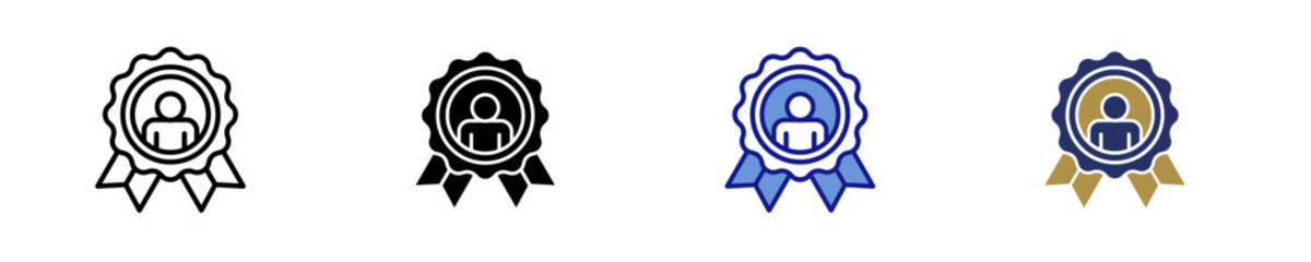 Trainee Badge  Icon Set Multiple Style Collection
