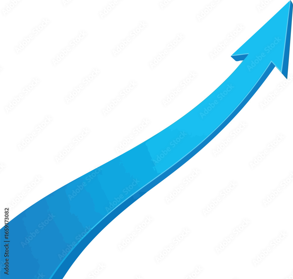 Aufkleber vector vector art of blue arrow pointing upwards indicating growth and progress transparent backgrou