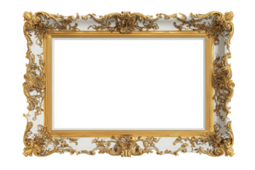 Ornate gold-framed picture blank