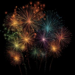 Fototapeta premium celebration fireworks vector image