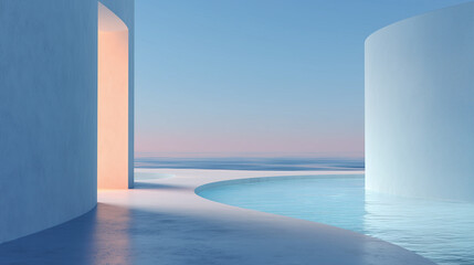 Obraz premium Minimal abstract backgrounds with bold color blocks, simple shapes, and clear text areas. Bright yet tidy visual language for ads, stories, banners, and landing pages. Balanced color and whitespace fo