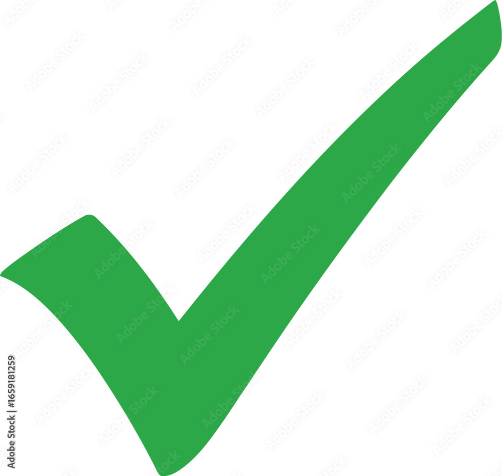 Poster vector vector art of green check mark symbol transparent background