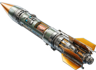 Detailed cutaway view of a missile