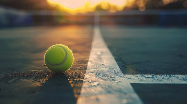 Tennis Court with Dramatic Shadows Minimal