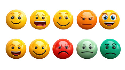 Expressive Expressions: A dynamic collection of diverse facial expressions, capturing the entire spectrum of human emotions, rendered in a visually compelling design.