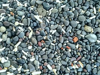 Abstract background gravel texture with gray ,black and white color