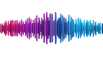 Abstract Soundwave: A vibrant and dynamic abstract representation of a soundwave, illustrated in gradient colors of pink, purple, and blue. The image captures the essence of audio, music.