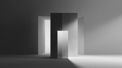 Fototapeta premium Minimal abstract backgrounds with bold color blocks, simple shapes, and clear text areas. Bright yet tidy visual language for ads, stories, banners, and landing pages. Balanced color and whitespace fo