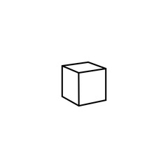 Simple, clean graphic of a 3D cube against a plain white background.