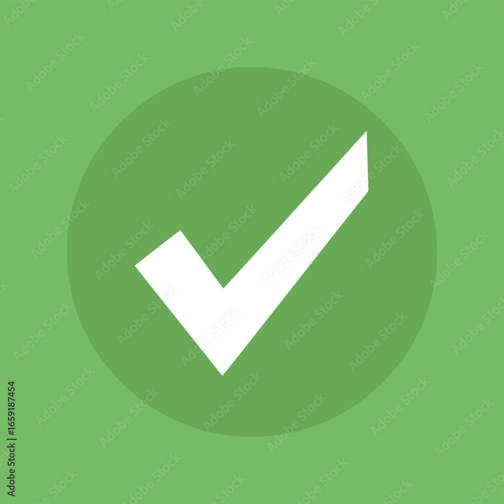 Aufkleber vector vector art of white check mark symbol inside a green circle, representing confirmation and su