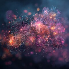celebration with fireworks background