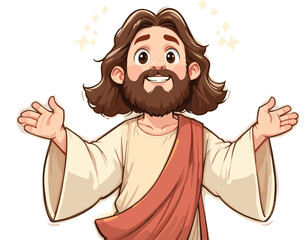 Cute Jesus character for children's religious education