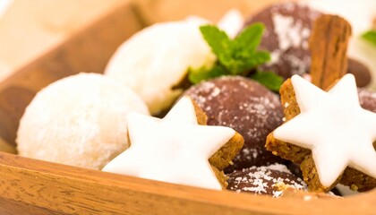 Golden holiday baubles and glittering stars are nestled in a bowl, alongside festive gold and white easter eggs