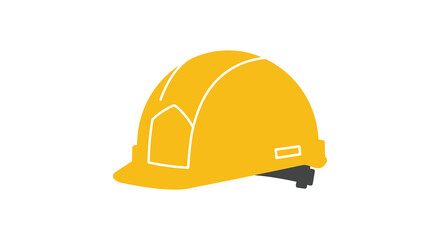 Yellow hard hat for construction and safety
