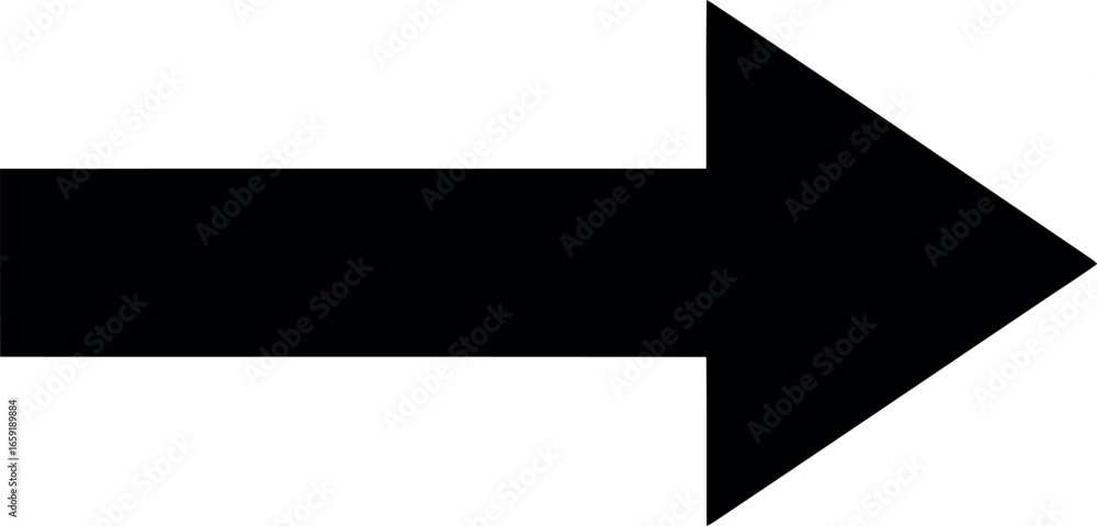 Poster vector vector art of black right arrow symbol transparent background