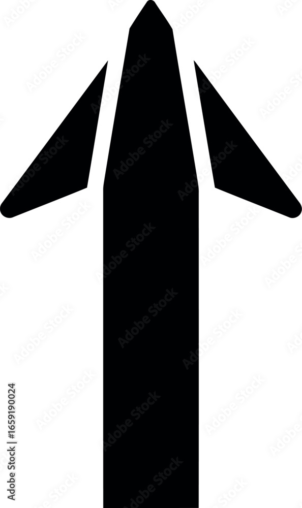 Aufkleber vector vector art of black arrow pointing upwards, symbolizing progress and direction transparent ba