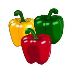 red and yellow peppers