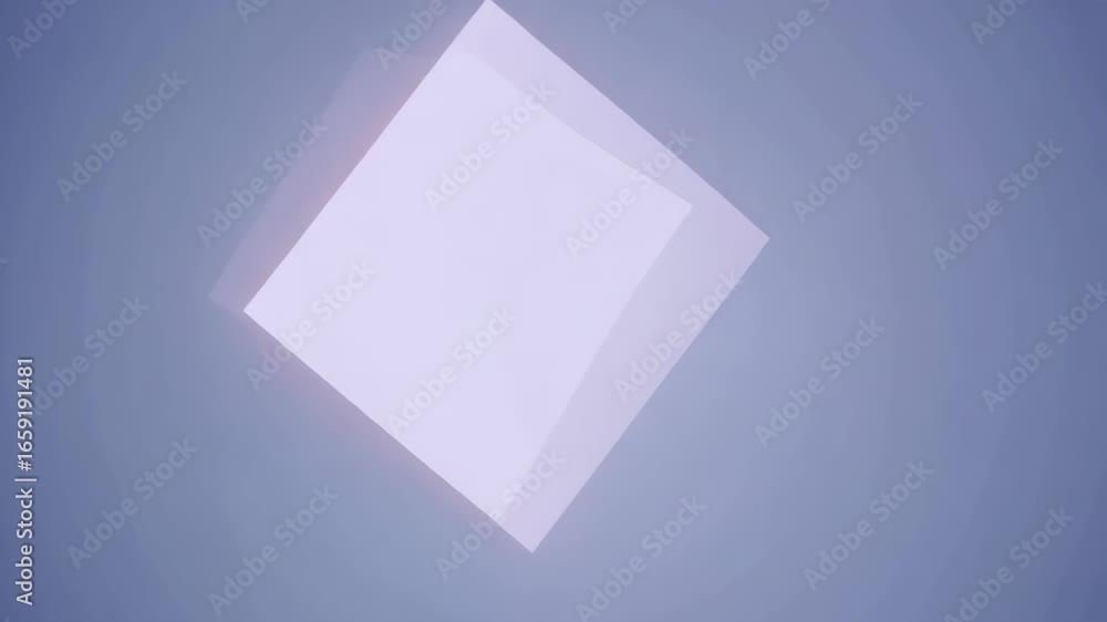 Poster explore a mesmerizing abstract image featuring geometric shapes floating against a soft blue backgro