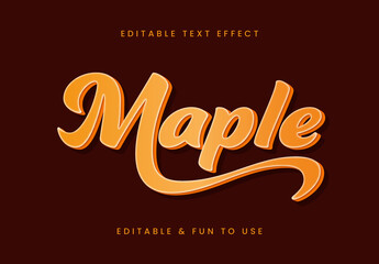 Orange Autumn Font Retro 3D Stylish Text Effect