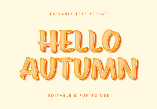 Orange And Yellow Autumn Font Gradient Bold Text Effect