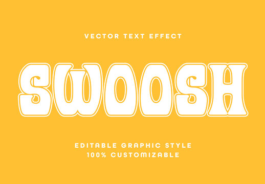 White Flat Bubble Font Cartoon Funky Comic Text Effect