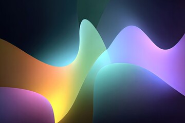 Abstract colorful glowing fluid shapes