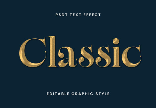 Gold Baroque Font Classic Vintage Text Effect