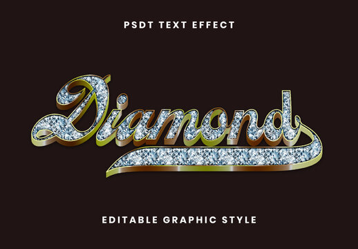 White And Gold Jewelry Font Diamond Luxury 3D Text Effect