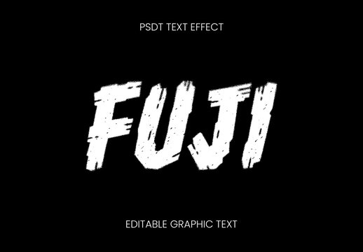 White Japan Font Rough Brush Grunge Text Effect