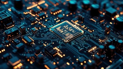 Obraz premium Advanced Circuit Board Technology.