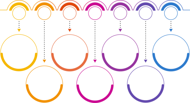 Infographic design 7 options or steps. Infographics business concept.	