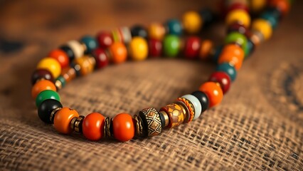 Vibrant kente cloth headwrap in golden sunlight for African Women's Day