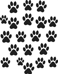 Fototapeta premium Paw prints pattern design