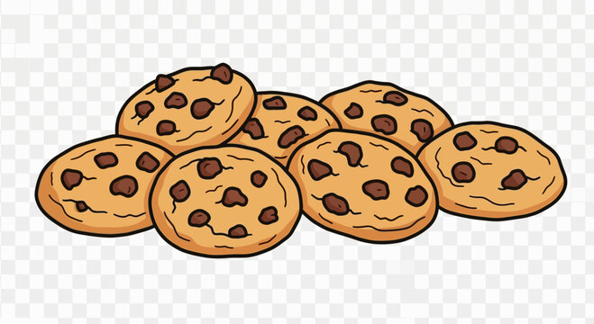Pile of chocolate chip cookies