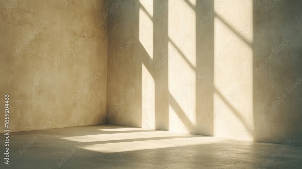 Poster sunlight streams into a minimalist room.