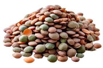 Pile of assorted lentils