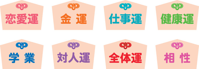 占いの鑑定メニューのアイコン　セット