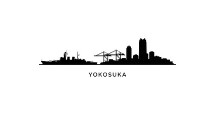 Obraz premium Yokosuka Skyline Silhouette