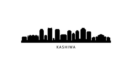 Naklejka premium Kashiwa City, Japan Skyline Silhouette