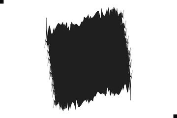 Fototapeta premium Grunge badge brush, hand drawn black sticker-brush stroke