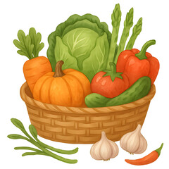 Mixed vegetable basket