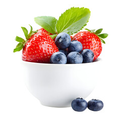 Fresh berries in white bowl