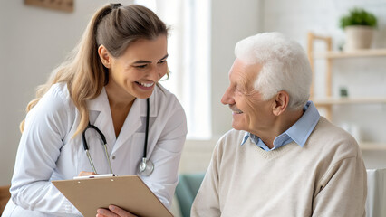 doctor talking to patient