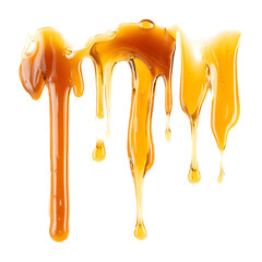 Dripping honey isolated background